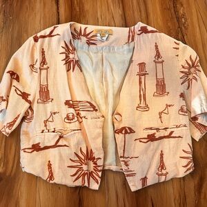 Vera Vera Women's Cream and Brown Top